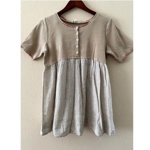 Roolee babydoll top button-up tunic Medium